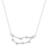 Sterling Silver 12 Star Zodiac Zircon Horoscope Astrology Galaxy Constellation Sign Necklace Birthday Wedding Gift