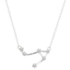 Sterling Silver 12 Star Zodiac Zircon Horoscope Astrology Galaxy Constellation Sign Necklace Birthday Wedding Gift