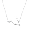 Sterling Silver 12 Star Zodiac Zircon Horoscope Astrology Galaxy Constellation Sign Necklace Birthday Wedding Gift