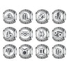 Sterling Silver Aquarius Star Sign Zodiac Beads Charms fit Bracelets DIY Twelve Constellations