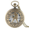 Vintage Zodiac Pattern Pocket Watch Modern Necklace Chain Copper Retro Style Twelve Constellations Men Women Clock Relogio Gift