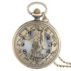 Vintage Zodiac Pattern Pocket Watch Modern Necklace Chain Copper Retro Style Twelve Constellations Men Women Clock Relogio Gift